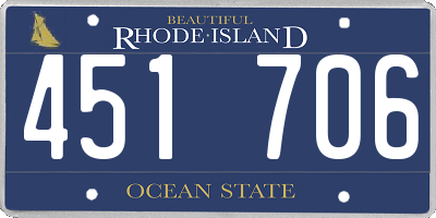 RI license plate 451706