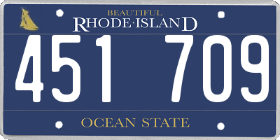 RI license plate 451709