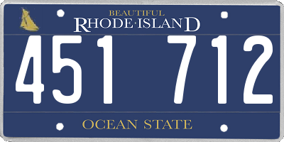 RI license plate 451712