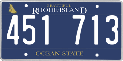 RI license plate 451713