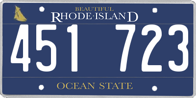 RI license plate 451723