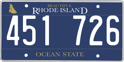 RI license plate 451726