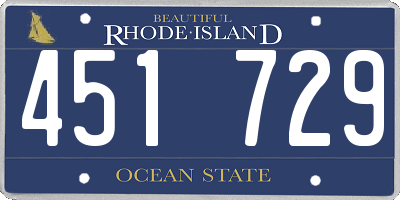 RI license plate 451729