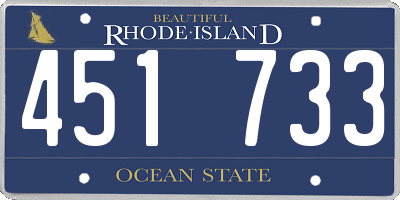 RI license plate 451733