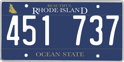 RI license plate 451737