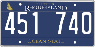 RI license plate 451740