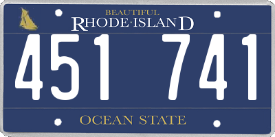 RI license plate 451741