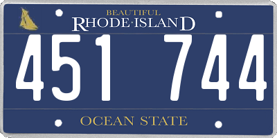 RI license plate 451744