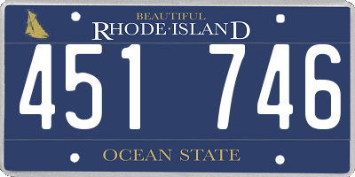 RI license plate 451746
