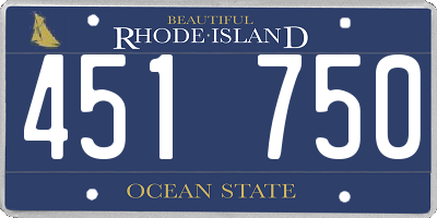 RI license plate 451750