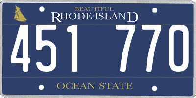 RI license plate 451770