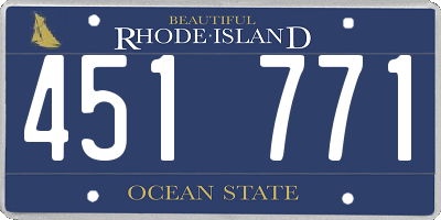 RI license plate 451771
