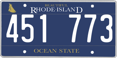 RI license plate 451773