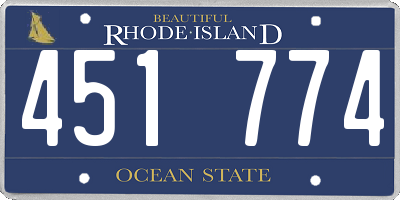 RI license plate 451774