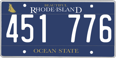 RI license plate 451776