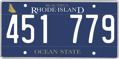 RI license plate 451779