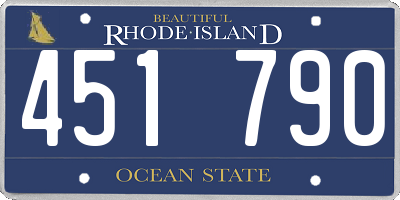RI license plate 451790