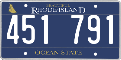 RI license plate 451791