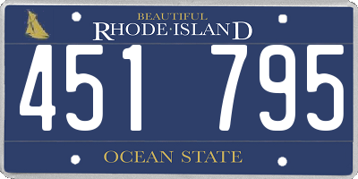 RI license plate 451795