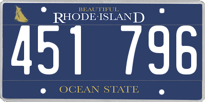 RI license plate 451796