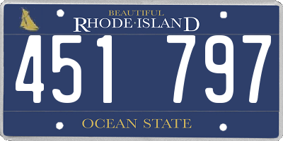 RI license plate 451797