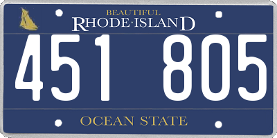 RI license plate 451805