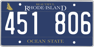 RI license plate 451806