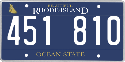 RI license plate 451810