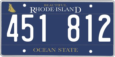 RI license plate 451812