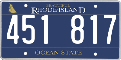 RI license plate 451817