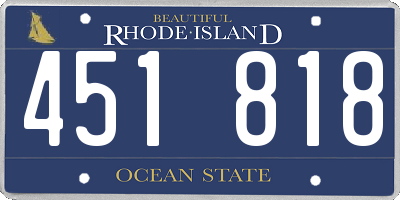 RI license plate 451818
