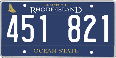 RI license plate 451821