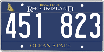 RI license plate 451823
