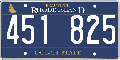 RI license plate 451825
