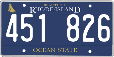 RI license plate 451826