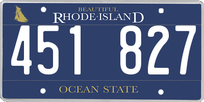 RI license plate 451827