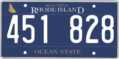 RI license plate 451828