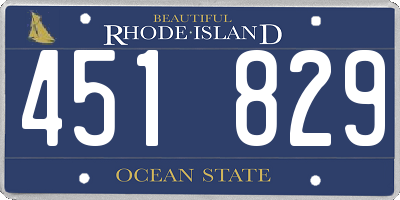 RI license plate 451829