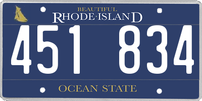 RI license plate 451834