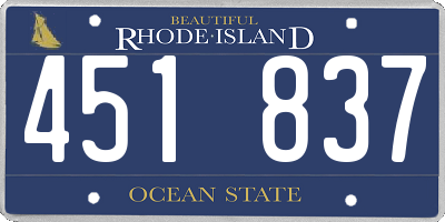 RI license plate 451837
