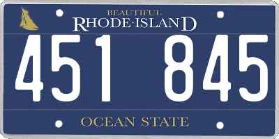 RI license plate 451845