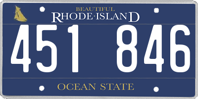 RI license plate 451846