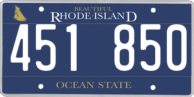 RI license plate 451850