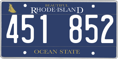 RI license plate 451852