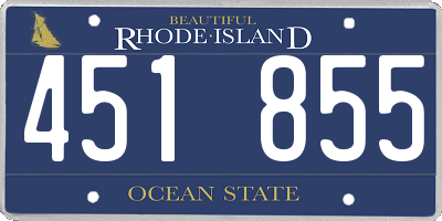 RI license plate 451855
