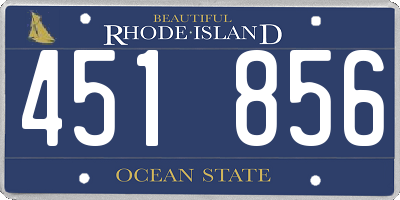 RI license plate 451856