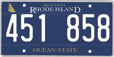 RI license plate 451858