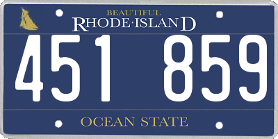 RI license plate 451859
