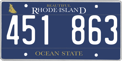 RI license plate 451863