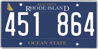 RI license plate 451864